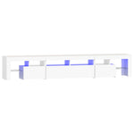 Tv-Benk Med Led-Lys Hvit 230X36,5X40 Cm