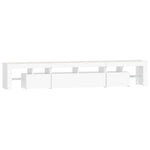 Tv-Benk Med Led-Lys Hvit 230X36,5X40 Cm