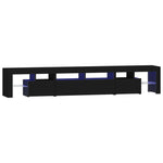 Tv-Benk Med Led-Lys Svart 230X36,5X40 Cm