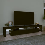 Tv-Benk Med Led-Lys Svart 230X36,5X40 Cm