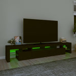 Tv-Benk Med Led-Lys Svart 230X36,5X40 Cm