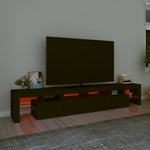 Tv-Benk Med Led-Lys Svart 230X36,5X40 Cm