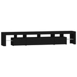 Tv-Benk Med Led-Lys Svart 230X36,5X40 Cm