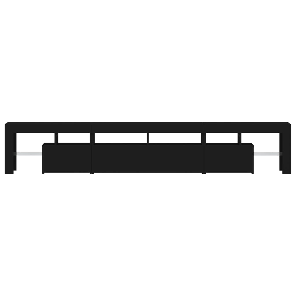 Tv-Benk Med Led-Lys Svart 230X36,5X40 Cm