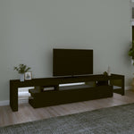 Tv-Benk Med Led-Lys Svart 215X36,5X40 Cm