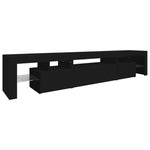 Tv-Benk Med Led-Lys Svart 215X36,5X40 Cm