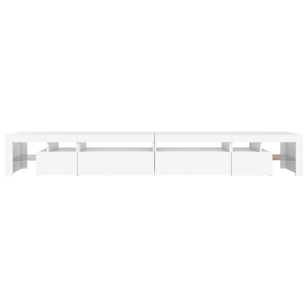 Tv-Benk Med Led-Lys Hvit 290X36,5X40 Cm