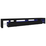 Tv-Benk Med Led-Lys Svart 290X36,5X40 Cm