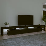 Tv-Benk Med Led-Lys Svart 290X36,5X40 Cm