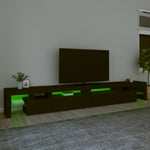 Tv-Benk Med Led-Lys Svart 290X36,5X40 Cm