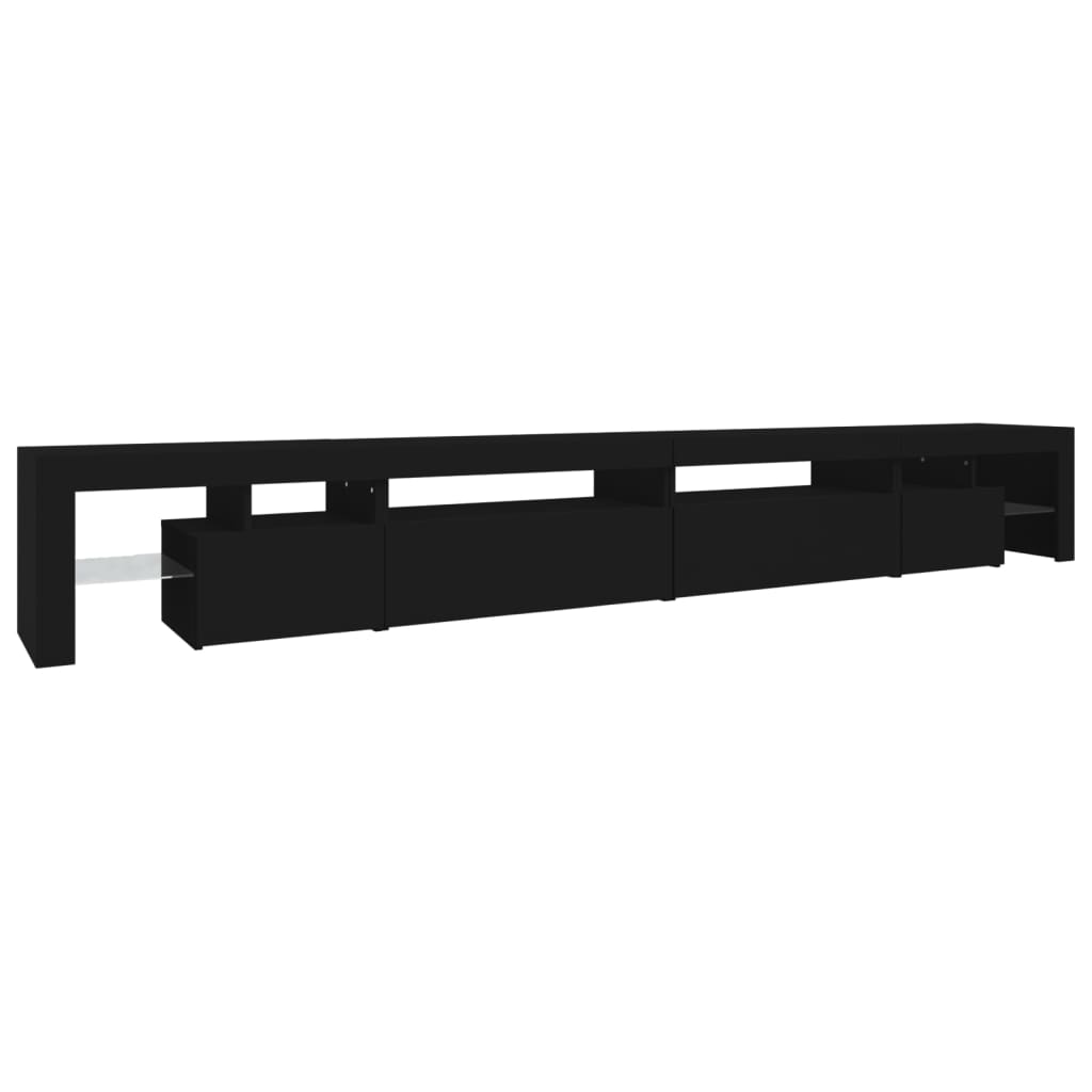 Tv-Benk Med Led-Lys Svart 290X36,5X40 Cm