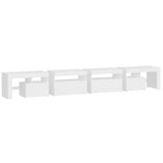 Tv-Benk Med Led-Lys Hvit 260X36,5X40 Cm