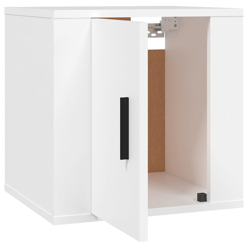Vegghengt Tv-Benk Hvit 40X34,5X40 Cm