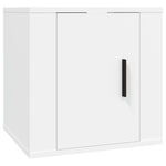 Vegghengte Tv-Benker 2 Stk Hvit 40X34,5X40 Cm