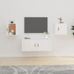 Vegghengte Tv-Benker 2 Stk Hvit 40X34,5X40 Cm