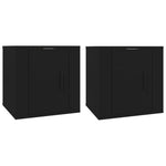 Vegghengte Tv-Benker 2 Stk Svart 40X34,5X40 Cm