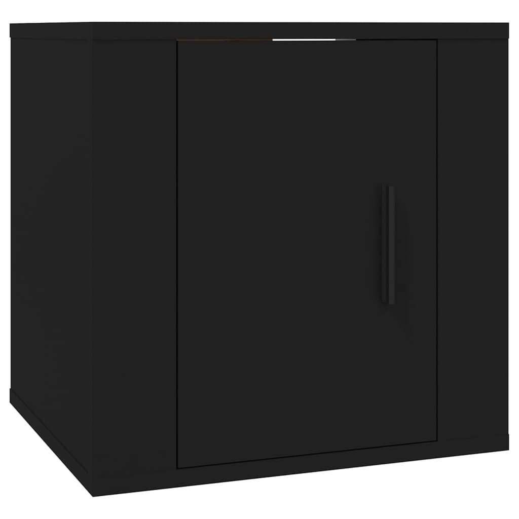 Vegghengte Tv-Benker 2 Stk Svart 40X34,5X40 Cm