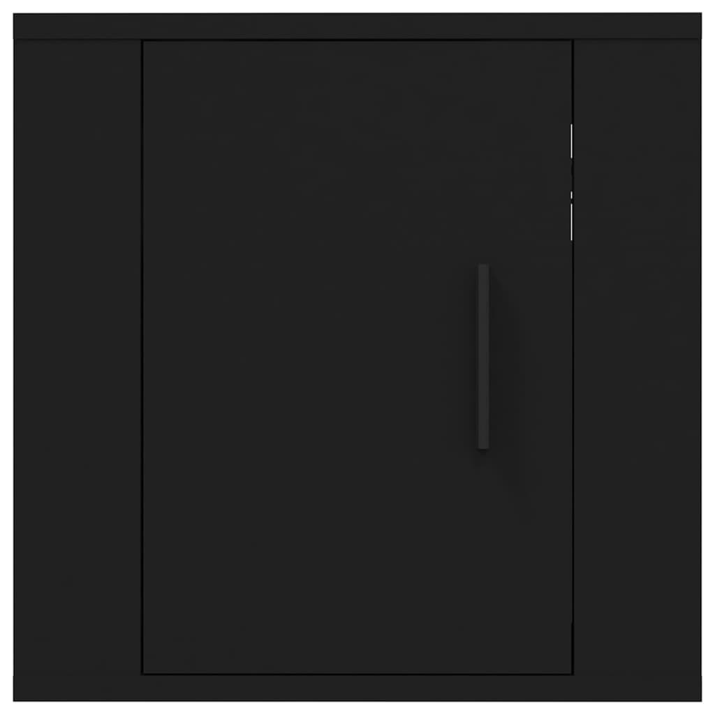 Vegghengte Tv-Benker 2 Stk Svart 40X34,5X40 Cm