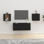 Vegghengte Tv-Benker 2 Stk Svart 40X34,5X40 Cm