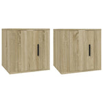 Vegghengte Tv-Benker 2 Stk Sonoma Eik 40X34,5X40 Cm