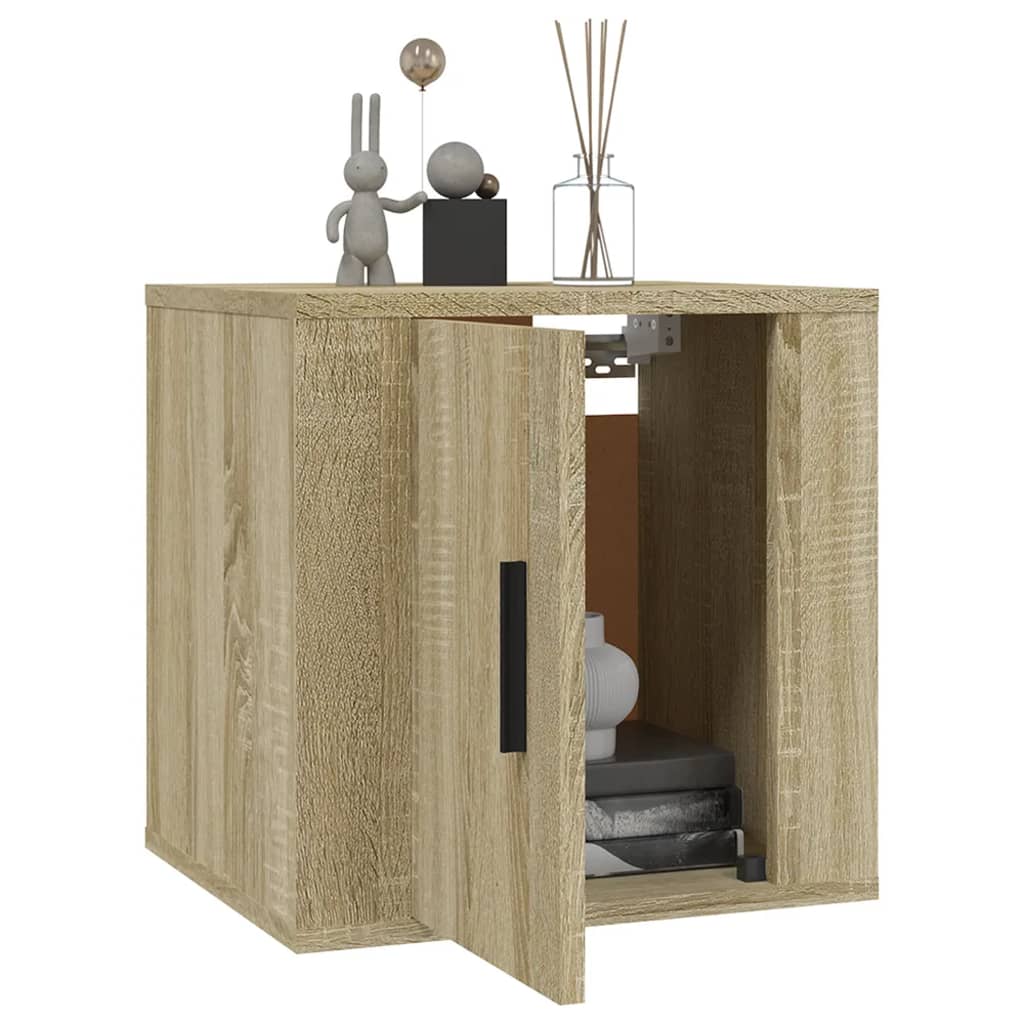 Vegghengte Tv-Benker 2 Stk Sonoma Eik 40X34,5X40 Cm
