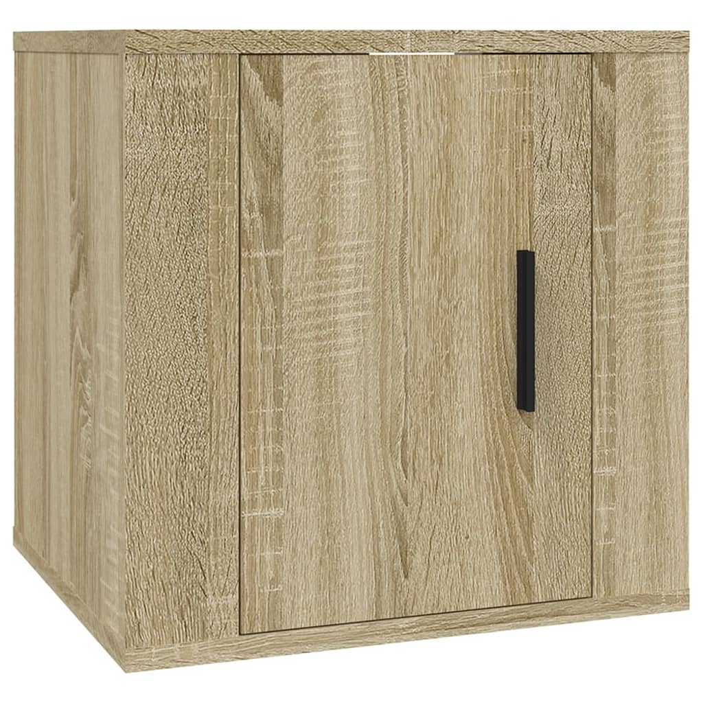 Vegghengte Tv-Benker 2 Stk Sonoma Eik 40X34,5X40 Cm