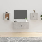 Vegghengte Tv-Benker 2 Stk Betonggrå 40X34,5X40 Cm