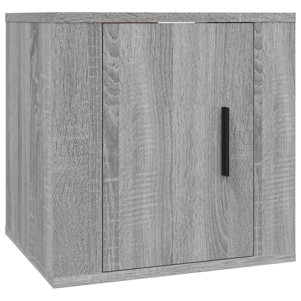 Vegghengte Tv-Benker 2 Stk Grå Sonoma 40X34,5X40 Cm
