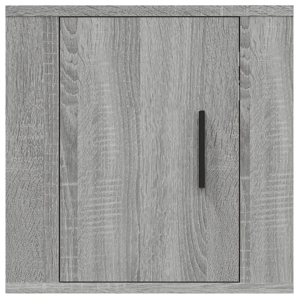 Vegghengte Tv-Benker 2 Stk Grå Sonoma 40X34,5X40 Cm