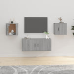 Vegghengte Tv-Benker 2 Stk Grå Sonoma 40X34,5X40 Cm