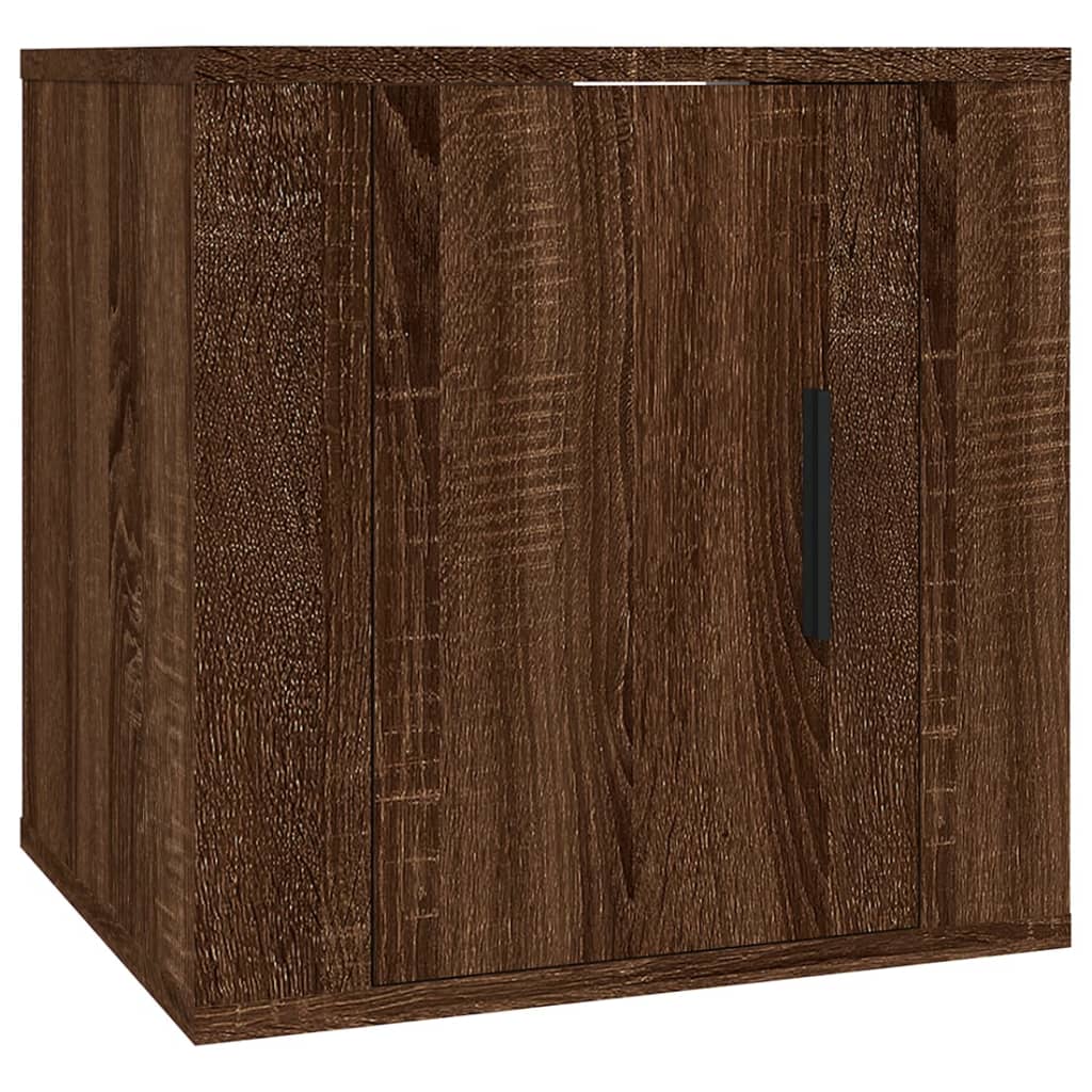 Vegghengt Tv-Benk Brun Eik 40X34,5X40 Cm