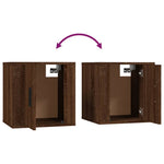 Vegghengt Tv-Benk Brun Eik 40X34,5X40 Cm