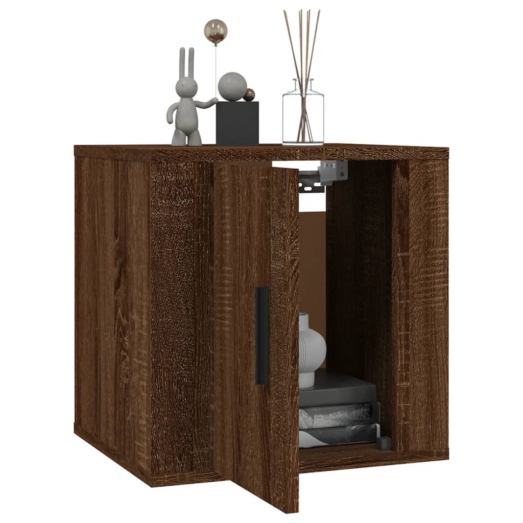 Vegghengte Tv-Benker 2 Stk Brun Eik 40X34,5X40 Cm