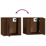 Vegghengte Tv-Benker 2 Stk Brun Eik 40X34,5X40 Cm