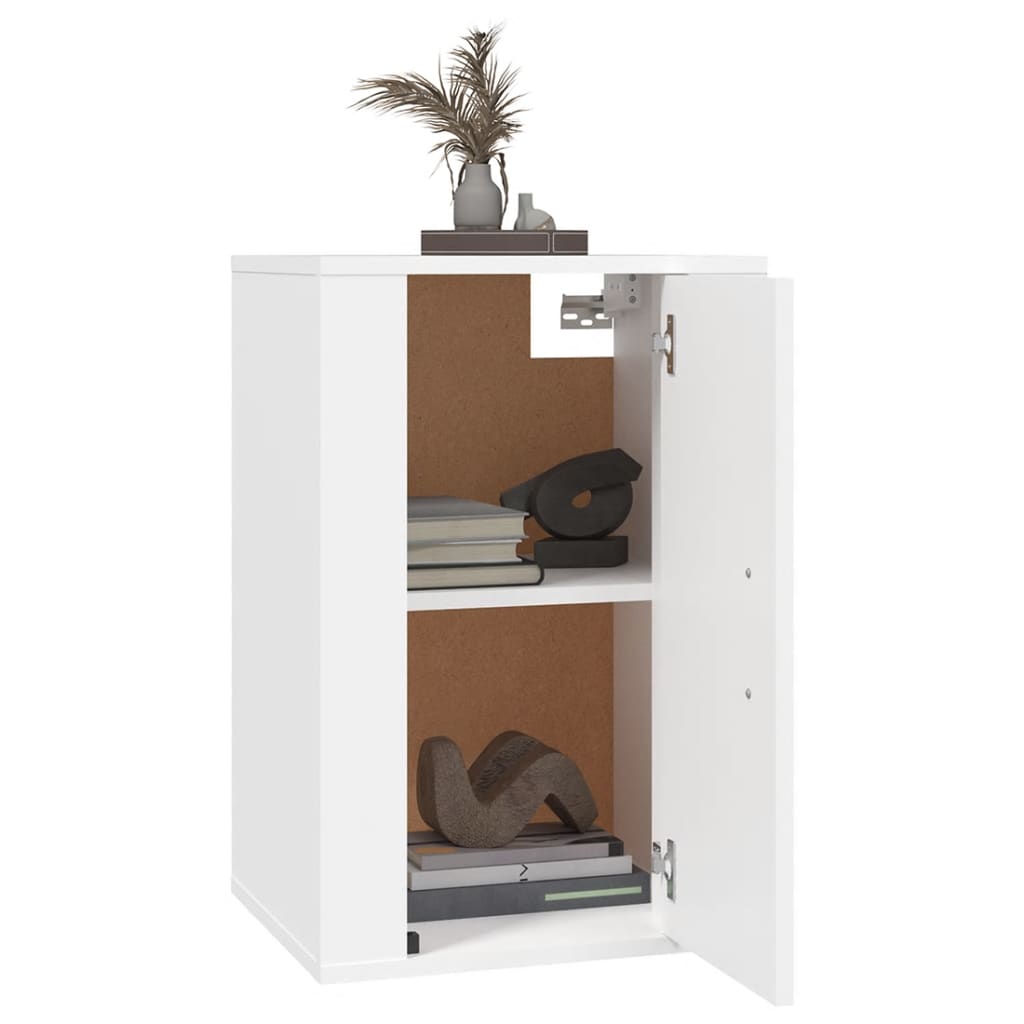 Vegghengte Tv-Benker 2 Stk Hvit 40X34,5X60 Cm