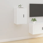 Vegghengte Tv-Benker 2 Stk Hvit 40X34,5X60 Cm