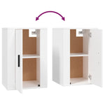 Vegghengte Tv-Benker 2 Stk Hvit 40X34,5X60 Cm