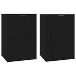 Vegghengte Tv-Benker 2 Stk Svart 40X34,5X60 Cm