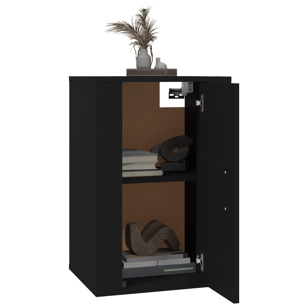 Vegghengte Tv-Benker 2 Stk Svart 40X34,5X60 Cm