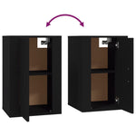 Vegghengte Tv-Benker 2 Stk Svart 40X34,5X60 Cm