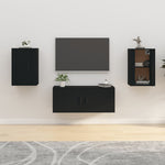 Vegghengte Tv-Benker 2 Stk Svart 40X34,5X60 Cm