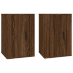 Vegghengte Tv-Benker 2 Stk Brun Eik 40X34,5X60 Cm