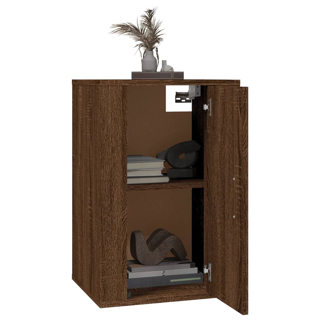 Vegghengte Tv-Benker 2 Stk Brun Eik 40X34,5X60 Cm