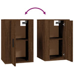 Vegghengte Tv-Benker 2 Stk Brun Eik 40X34,5X60 Cm