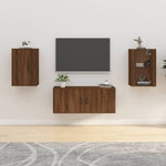Vegghengte Tv-Benker 2 Stk Brun Eik 40X34,5X60 Cm