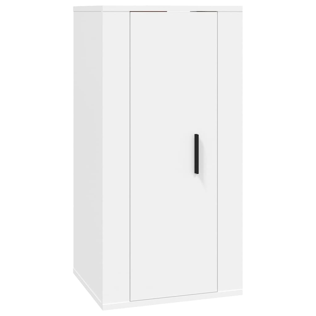 Vegghengt Tv-Benk Hvit 40X34,5X80 Cm
