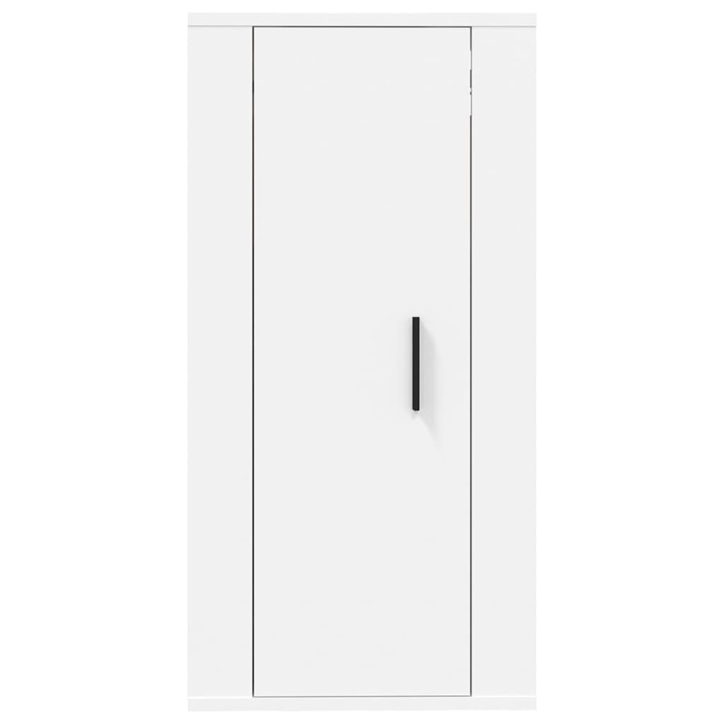 Vegghengt Tv-Benk Hvit 40X34,5X80 Cm