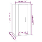 Vegghengt Tv-Benk Hvit 40X34,5X80 Cm