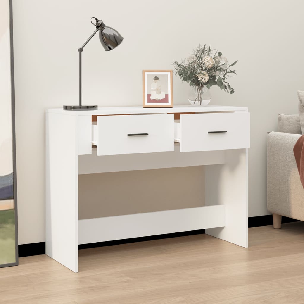 Konsollbord Hvit 100X39X75 Cm Konstruert Tre