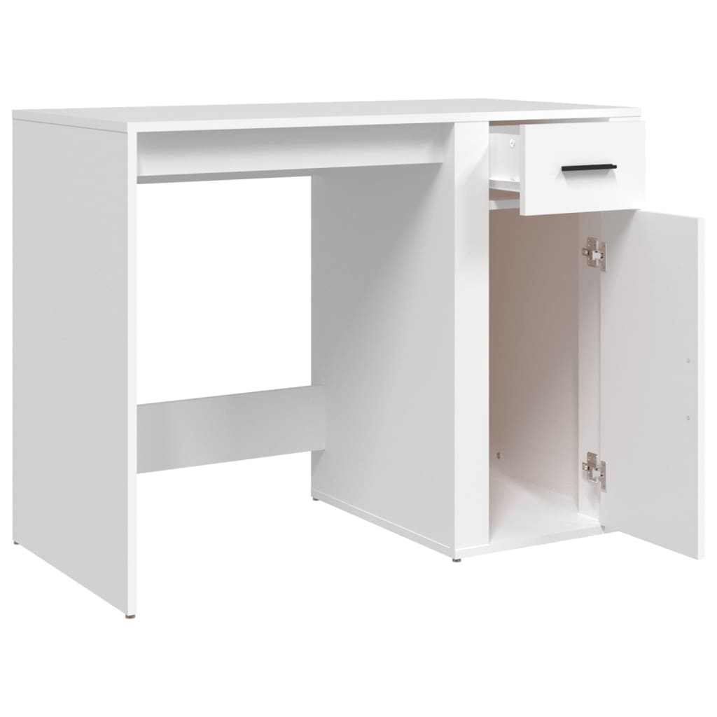 Skrivebord Hvit 100X49X75 Cm Konstruert Tre